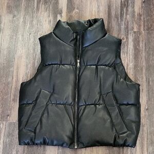 Banana Republic Factory Black Puffer Vest